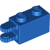 Lego kostka (kostička) 1x2 s panty vodorovně, modrá (4143050, 6131690)